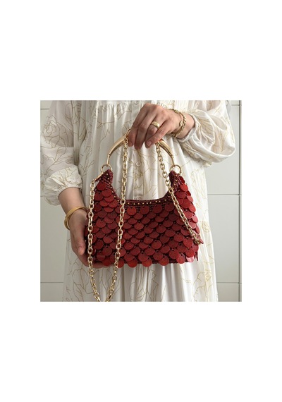 Bolca Emek Pullu El Emeği Kadın Çantası Bordo - 910080468 Bordo - 910080468 Bordo