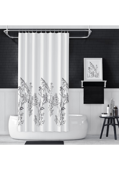 Zethome Evdy Banyo Duş Perdesi 3389 Tek Kanat 1X180X200 Çok Renkli