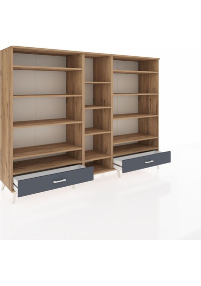 Hyperion Dolap 14 Raflı 2 Çekmeceli 220x44x163 Çam-çam/antrasit Çam-çam/antrasit Hyperion Dolap 14 Raflı 2 Çekmeceli 220x44x163 Çam-çam/antrasit Çam-çam/antrasit