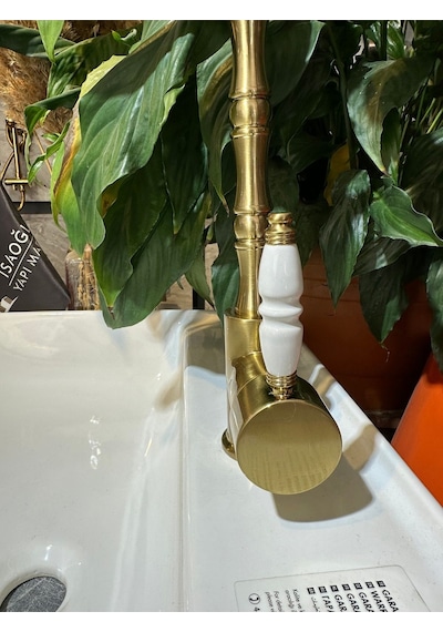 İsaoğlu Yapı Mat Gold Mutfak Bataryası Zen Design Mat Altın Evye Armatür Vintage Gold Gold