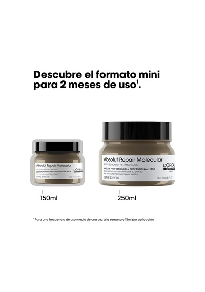 Serie Expert Absolut Repair Molecular Yıpranmış Saçlar İçin Durulanmayan Maske 150 Mililitre