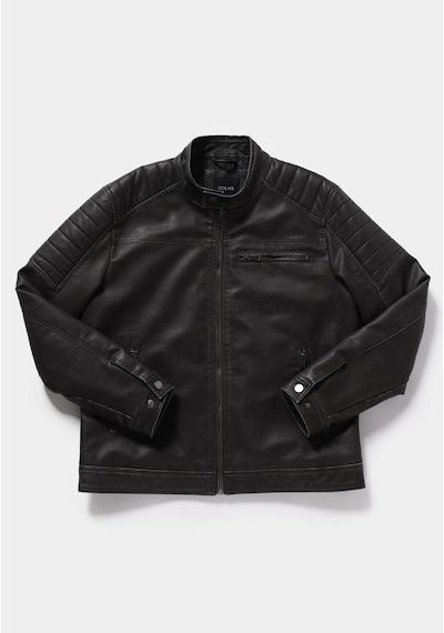 Colin's Colins Slim Fit Dik Yaka Fermuarlı Astarlı Erkek Siyah Mont Pu Cl1082070 Q1.v1 Blk