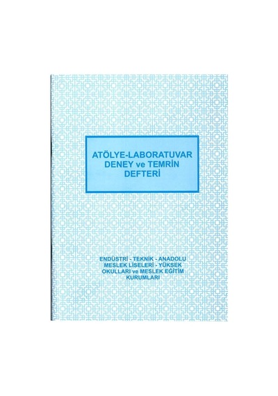 Atölye Laboratuvar Deney Ve Temrin Defteri 20x28 Cm 40 Sayfa 1 Adet Artlantis Atolye Temrin Defteri Endüstri Teknik An Genel