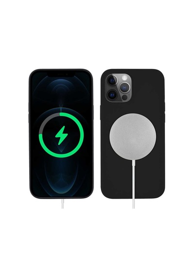 Zeyline Apple Uyumlu iPhone 13 Pro Max Zore Silksafe Wireless Kapak-siyah