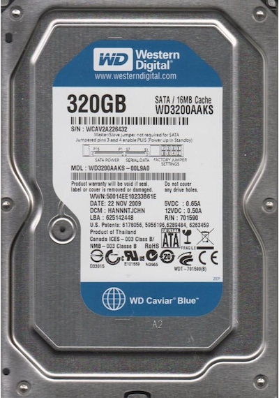WD WD3200AAKS 320 GB 3.5" 7200 RPM HDD