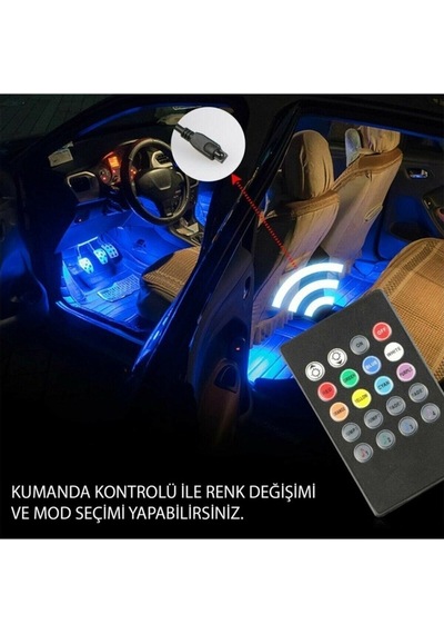 Tofaş Uyumlu Sese Duyarlı Led Müziğe Duyarlı Araç Içi Aydınlatma (503451158)