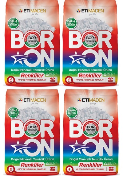 Boron Renkliler İçin Doğal Mineralli Temizlik Ürünü 4 x 4 KG