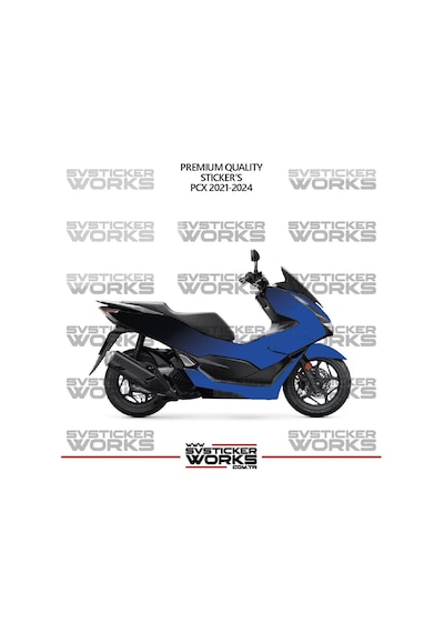 Honda Pcx 2021-2024 Kaplama Sticker Çift Renk Motor Kaplama Modeli Hazır Kit Yüksek Kalite 25275076