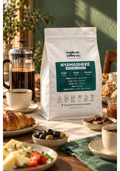 Nyamasheke Rwanda Nitelikli Filtre Kahve 1000 Gr Bourbon Yıkanmış French Press