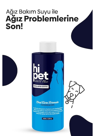HiPet Köpek Ağız Bakım Suyu 100 ML