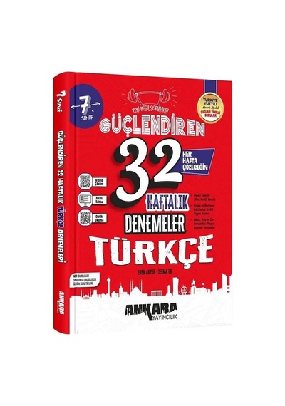 2027 Ankara Yayıncılık 7. Sınıf Türkçe 32 Hafta Güçlendiren Denemeleri