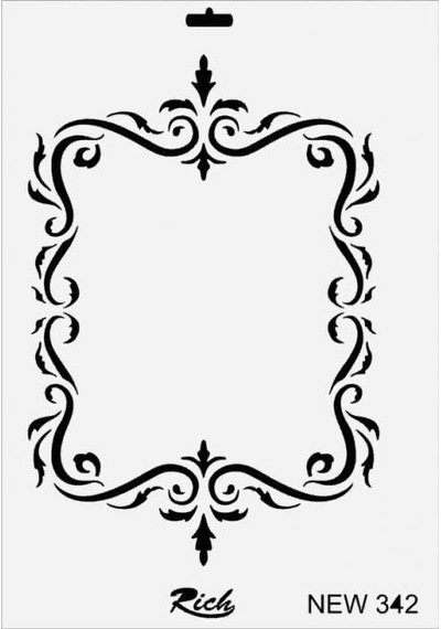Mey İthalat Rich New Seri N-342 Stencil 35x25 Cm