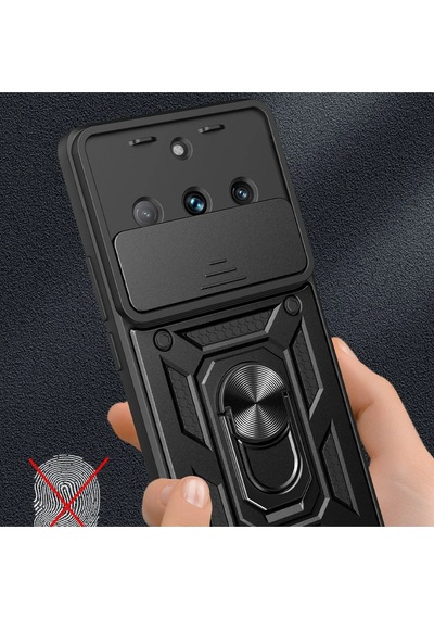 Gld-spt- Newface Realme 11 Pro Kılıf Pars Lens Yüzüklü Silikon - Kırmızı