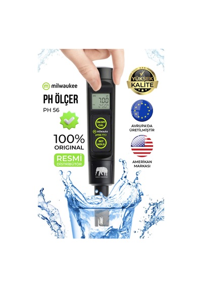 Milwaukee Ph56 Led Çift Ekranlı Ph Ve Sıcaklık Metre Su Geçirmez Dijital Ph Metre