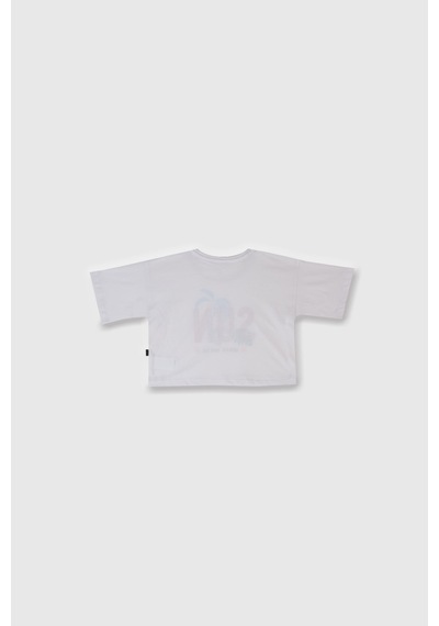 Sisley Kız Çocuk Beyaz Tshirt