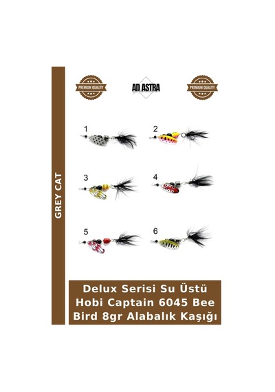 Delux Serisi Su Üstü Hobi Captain 6045 Bee Bird 8gr Alabalık Kaşığı