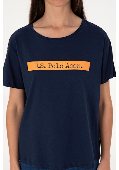 U.S. Polo Assn. Kadın Lacivert Bisiklet Yaka Tişört 50299669-VR033