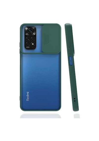 Kilifone - Redmi Note 11 Pro 5g Uyumlu - Kılıf Slayt Sürgülü Arkası Buzlu Lensi Kapak - Lacivert