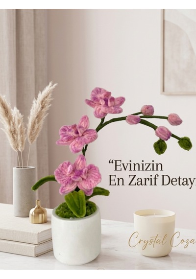 Crystal Coza Premium Şönil Orkide - Taş Saksılı Yapay Çiçek, Ev Ofis Hediyesi Dekoratif Salon Aksesuarı Pembe - Krem Crystal Coza Premium Şönil Orkide - Taş Saksılı Yapay Çiçek, Ev Ofis Hediyesi Dekoratif Salon Aksesuarı Pembe - Krem
