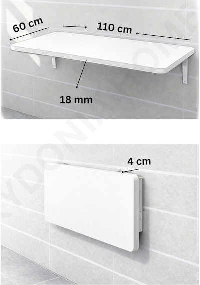 60x110 Cm Duvara Monte Kırma Katlanr Masa Çam Renk 60x110 Cm Duvara Monte Kırma Katlanr Masa Çam Renk