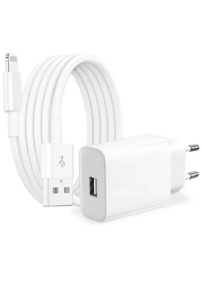 Apple Uyumlu iPhone Şarj Aleti 5 5s 6 6s 7 7 Plus Se 10w Lightning Adaptör Set -
