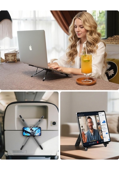 Lexroo Dizüstü Bilgisayar Macbook Stand Magsafe İle Uyumlu Telefon Standı Manyetik Tripot 4in1