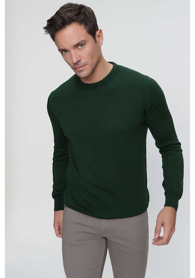 Morven Basic Dinamik Fit Rahat Kesim Bisiklet Yaka Triko Kazak 99kc017005710 Haki