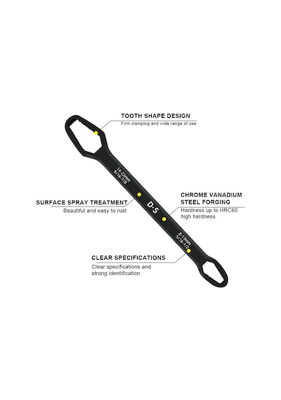 Universal Anahtarı Çift Kafalı Çok Fonksiyonlu 6-22mm