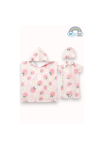 My Kids Wear Kız Çocuk Deniz Kombini 3 Lü Set Mayo, Havlu Ve Bone 12583 Beyaz - Turuncu My Kids Wear Kız Çocuk Deniz Kombini 3 Lü Set Mayo, Havlu Ve Bone 12583 Beyaz - Turuncu