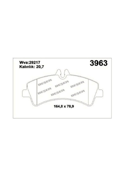 QCB QCB3963 Arka Balata Volt Crafter-Sprinter 06- 2,5TDI (Çıft Teker-Balon)
