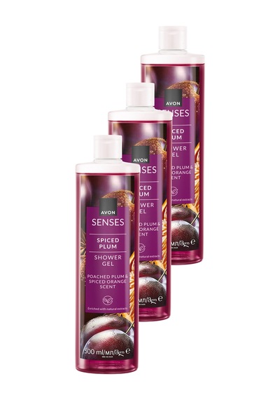 Spiced Plum Baharatlı Erik Ve Portakal Kokulu Duş Jeli 500 Ml. Üçlü Paket Fresh