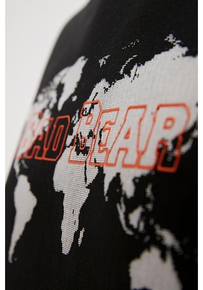 Bad Bear Globe T-shırt Nıght Erkek Tişört Siyah S-xxl 001