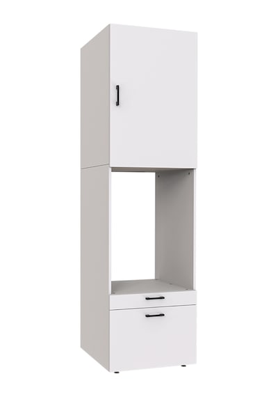 ROOMART ÇAMAŞIR-KURUTMA MAKİNESİ DOLABI + ÜST DOLABI MAT BEYAZ Mat Beyaz