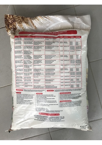Çinko Sülfat Gübresi (Çinko Sülfat Heptahidrat) Çinko Tuzu- 25 KG