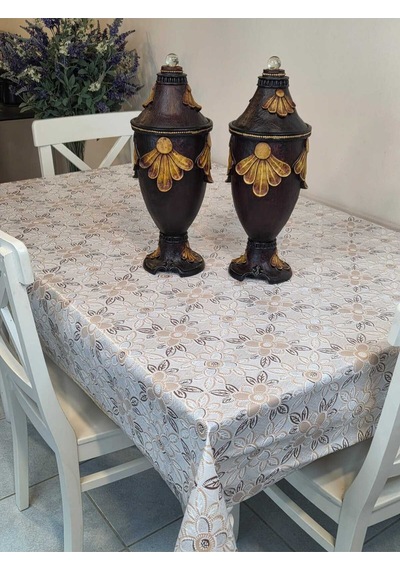 Ithal Pvc Muşamba - Desenli Silinebilir Masa Örtüsü 07nl4c Kahverengi
