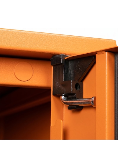 Alfafonet Ziglat Serisi Kilitli Metal Home Office Dolabı Cam Kapaklı Turuncu Ral 2004 450x600x450 Mm