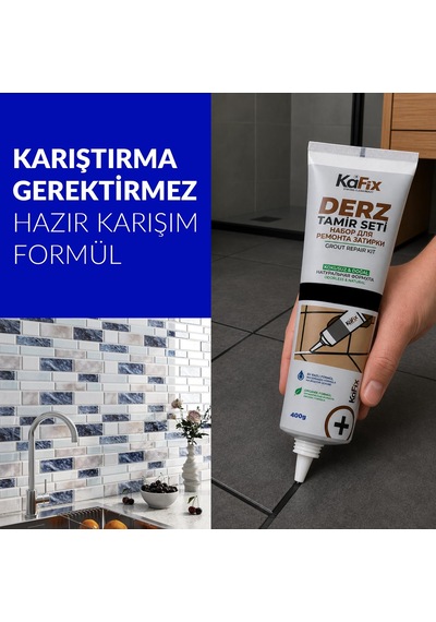 Tr Hazır Derz Dolgusu 400g - Hızlı Kuruyan Derz Tamir Ve Yenileme Tüpü Siyah