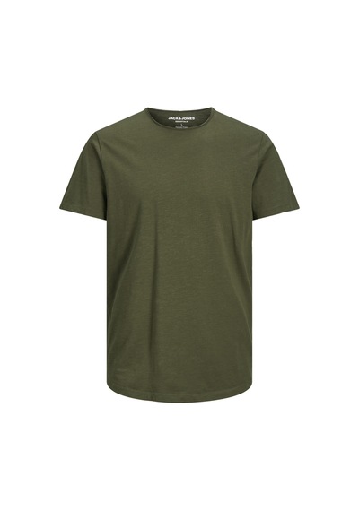 Jack & Jones Bisiklet Yaka Basic Tisört- Basher 12182498 Forest Night Koyu Yeşil