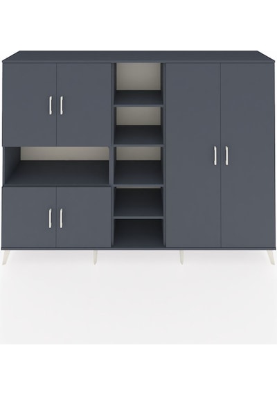 Hyperion Dolap 13 Raflı 6 Kapaklı 220x44x163 Antrasit-antrasit Antrasit-antrasit Hyperion Dolap 13 Raflı 6 Kapaklı 220x44x163 Antrasit-antrasit Antrasit-antrasit