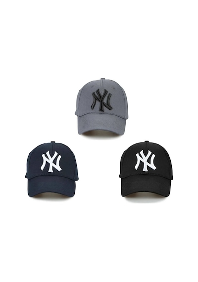 Shopiolog Ny New York 3'lü Unisex Set Şapka Siyah