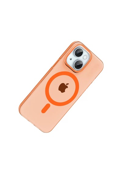 Joko Apple iPhone Uyumlu   15 Pc Blank Magsafe Kapak - Turuncu