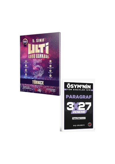 Ulti 2027 5. Sınıf Türkçe Soru Bankası+ Evp Akademi Paragraf