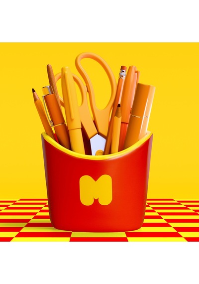 Mustard Fries Seramik Kalemlik Çok Renkli