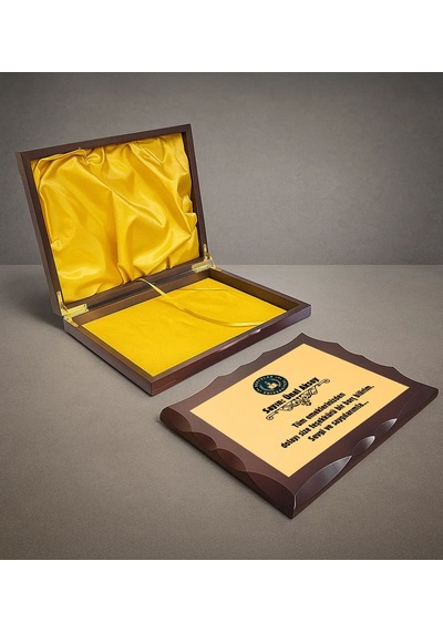 Bk Gift Kişiye Özel Lüks Ahşap Kutulu Plaket, Ödül Plaketi, Mezuniyet Hatırası, Okul Plaketi Kobitmeyencom34990 Bk Gift