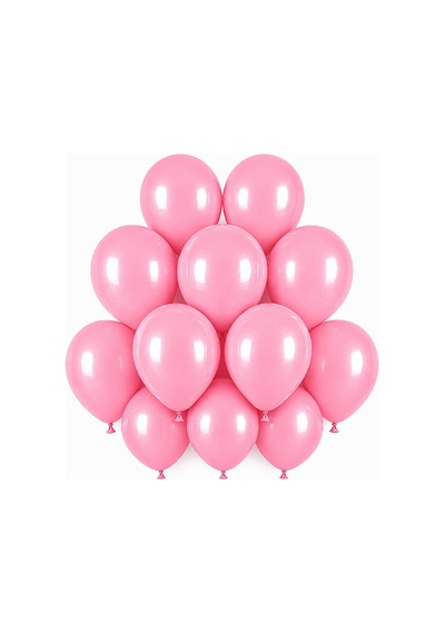 Pembe Renk Lateks Makaron Balon 30 Cm - 12 Adet