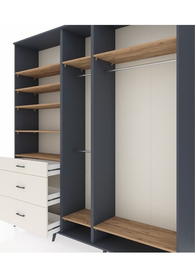 Hyperion Dolap 9 Raflı 3 Çekmeceli 3 Askılı 220x44x243 Antrasit-çam/aytaşı Atlas Çam/aytası Hyperion Dolap 9 Raflı 3 Çekmeceli 3 Askılı 220x44x243 Antrasit-çam/aytaşı Atlas Çam/aytası