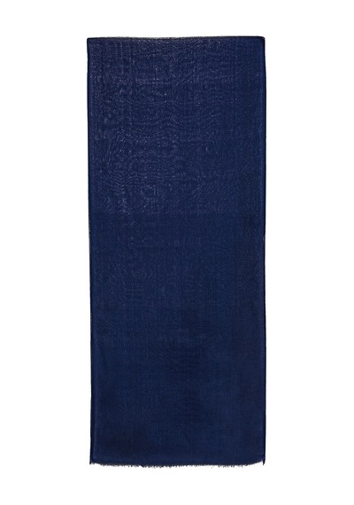 Aker İpek Krinkıl Fular 35 X 135 Mavi Mavi