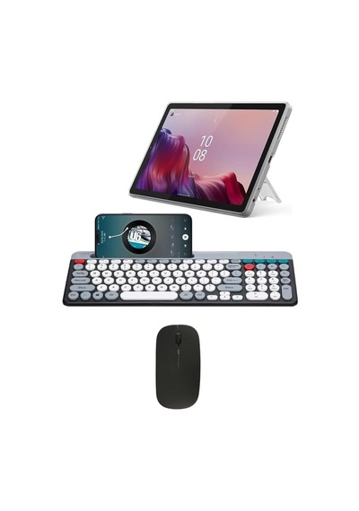 Lenovo Yoga Tab 11 İle Uyumlu Bluetooth Klavye Mouse Kablosuz Klavye Ve Rgb Mouse Set 2.4g Bluetooth Batarya Taşınabil Diğer