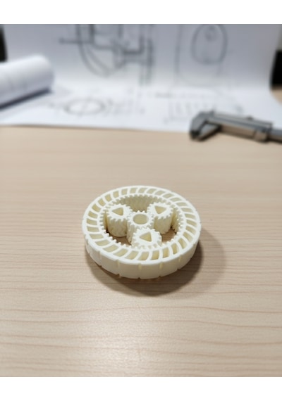 Stres Çarkı Planet Dişli Mekanizma Pla Malzeme 6.5 Cm, Siyah/beyaz/gümüş Gri 3d Yazıcı