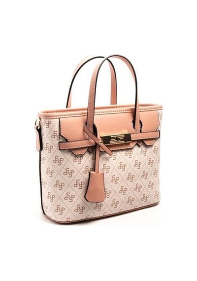 Silver Polo Sp1185 Kadın El Çantası Monogram Pembe-somon